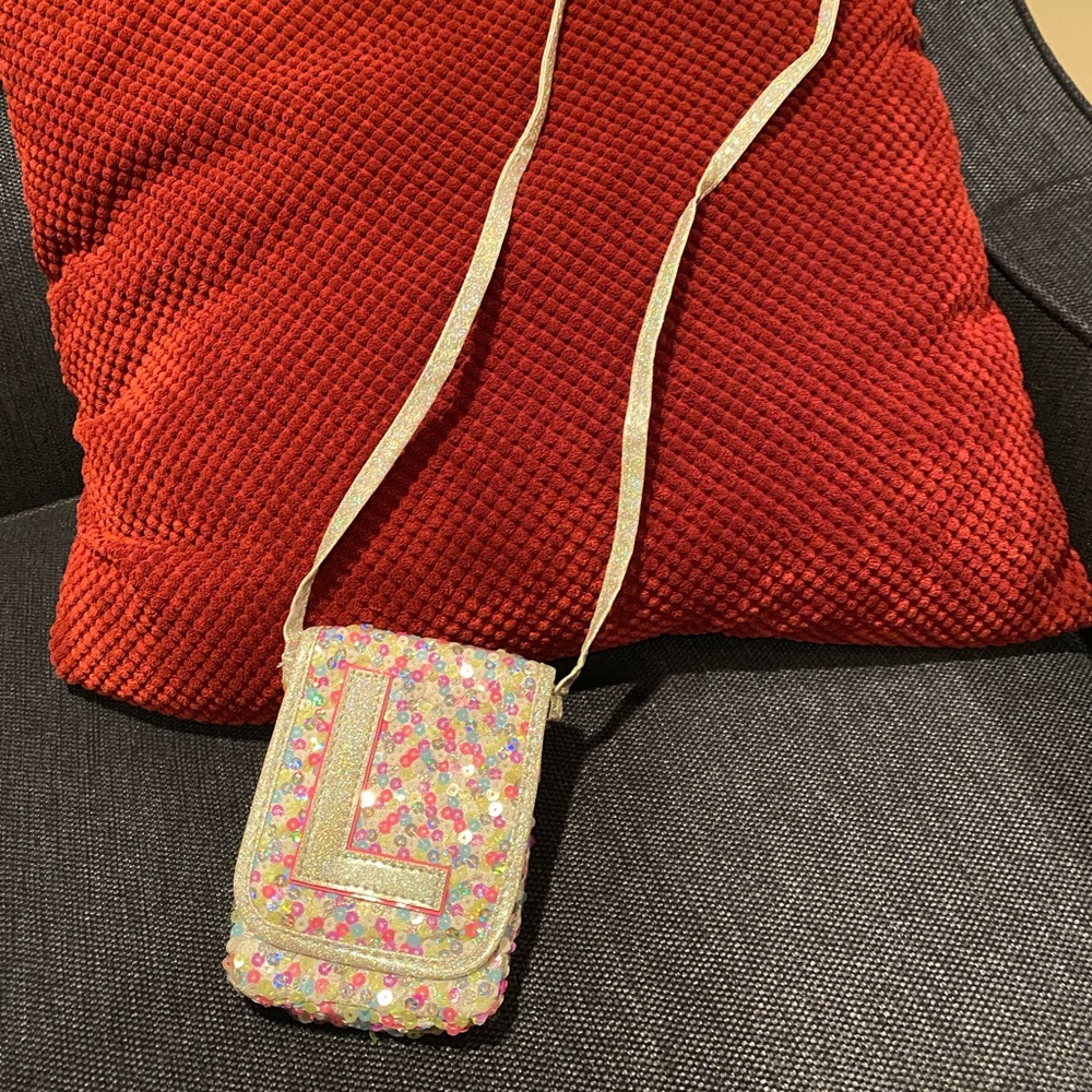 Sequin letter L bag from Justice
